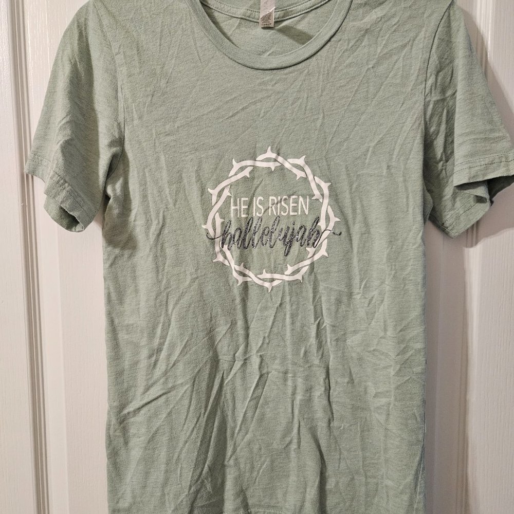 Easter T shirt, Small, Light Green Sage
